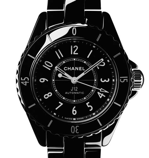 chanel black strap watch